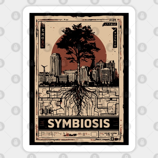 SYMBIOSIS – Futuristic Duality & Connection Poster Sticker by TuncGK